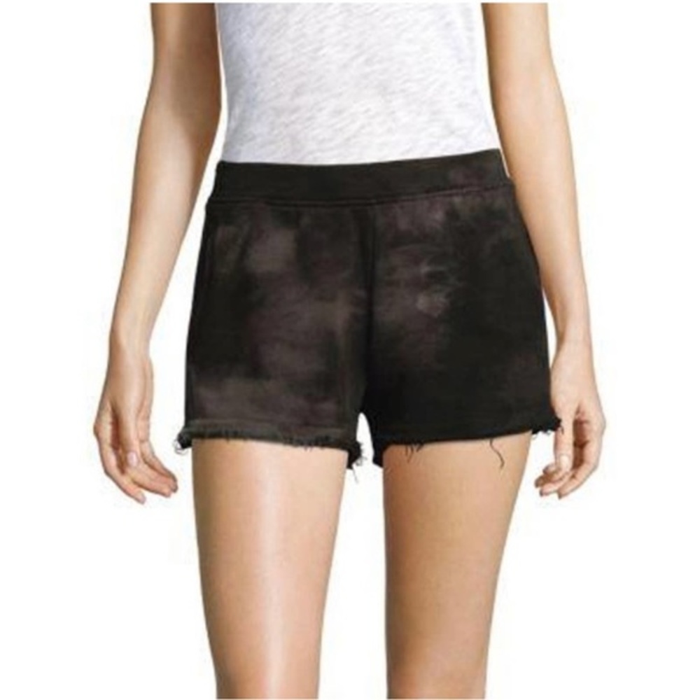 ATM French Terry‎ Lounge Tie-dye Shorts In Black Multi Small xs